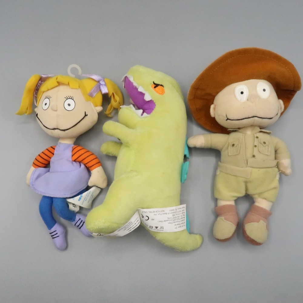 Nickelodeon's Rugrats REPTAR Dinosaur Angelica Tommy Plush 90s Cartoon Lot‎